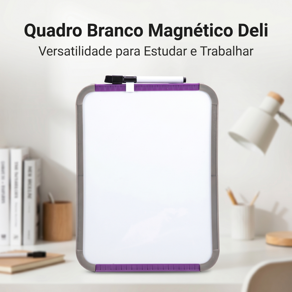 Quadro Branco Magnético Deli Infantil e Escritório com Canet