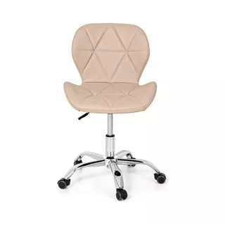 Cadeira de Escritório Slim Ergonômica Giratória Couro PU Home Office Cores Variadas