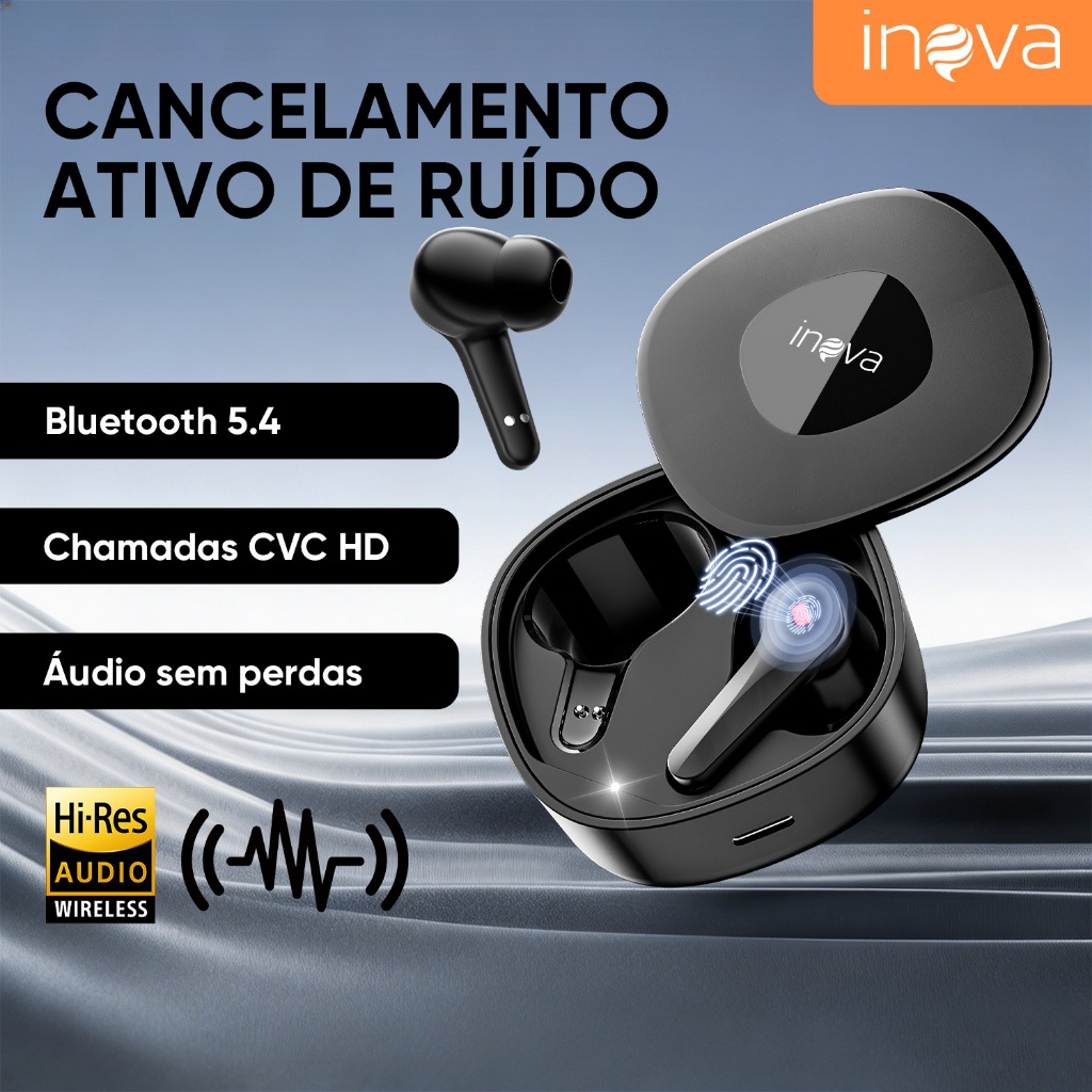 Fones de ouvido Bluetooth com bateria de longa duração, som nítido ...