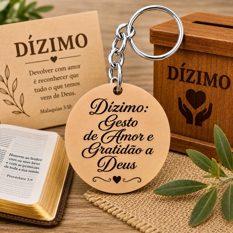 ❤︎とも❤︎ Chaveiro Dizimo Gesto de amor 35 unidades MDF, ja vão todos
