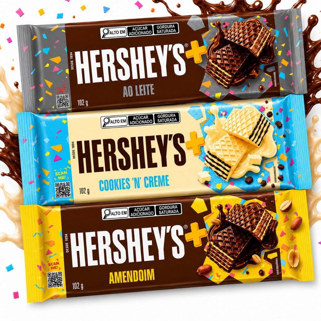 KIT BIS HERSHEY'S 3 SABORES 102g CADA | Shopee Brasil