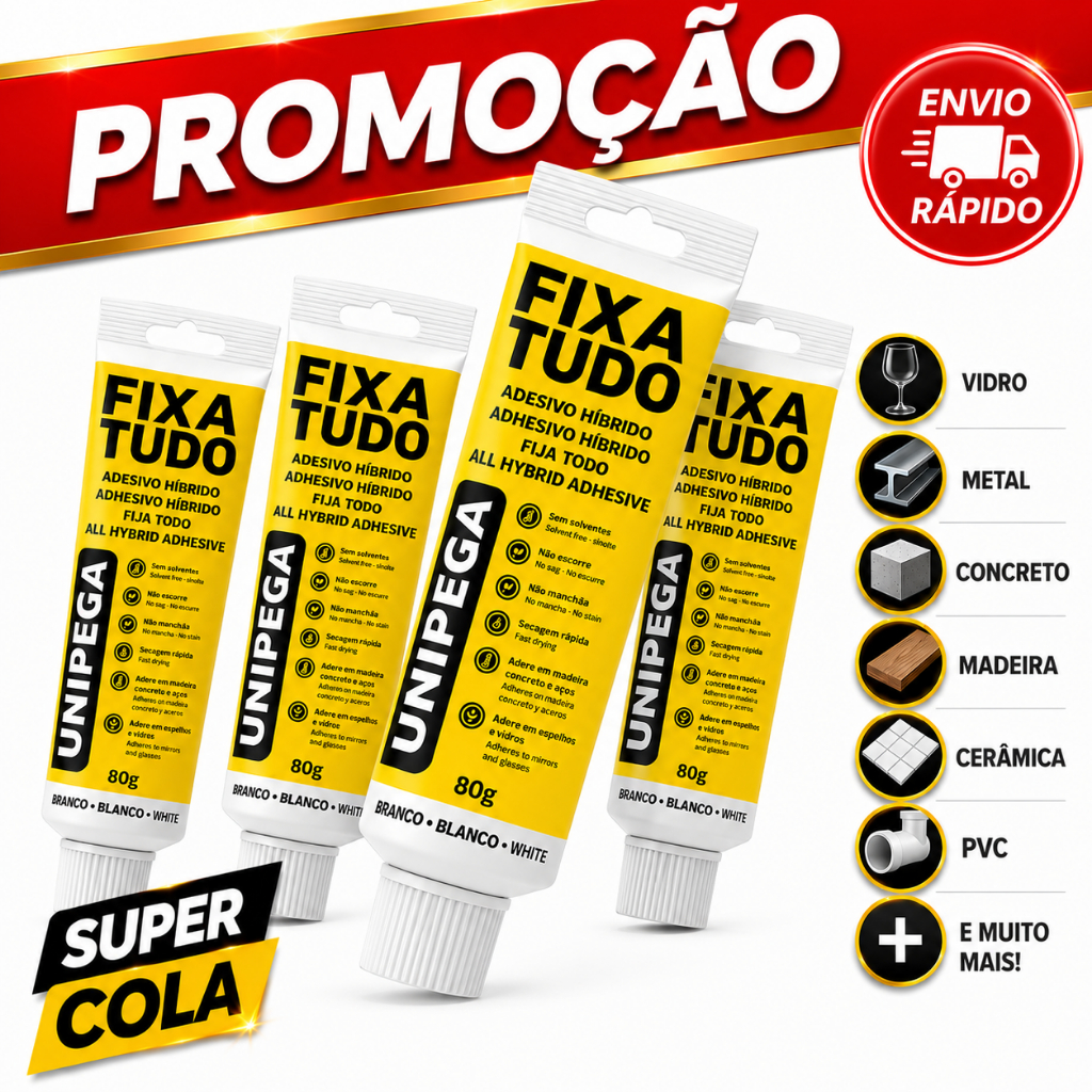 Super Cola Ultra Resistente Fixa Tudo UNIPEGA ORIGINAL - Cola Até ...
