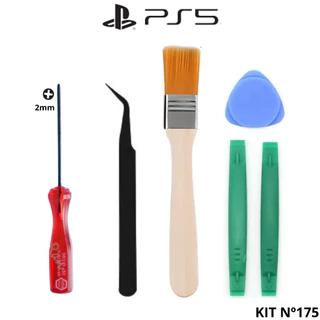 Kit Composto Por Phillips + Pinça + Pincel + Alavancas Para Abrir Controle Ps4 E Ps5