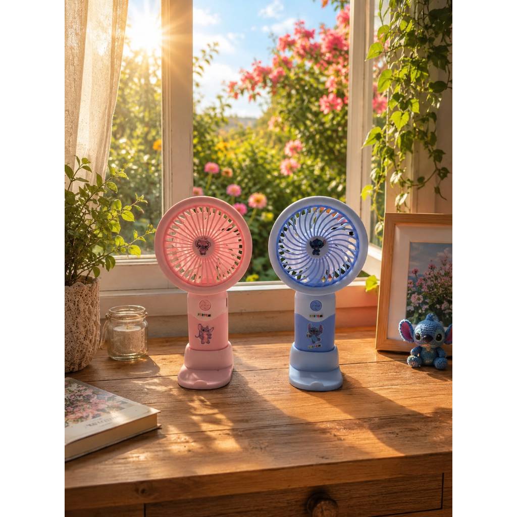 MINI VENTILADOR LILO & STITCH EM DUAS TONALIDADES DE COR | Shopee