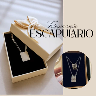 Escapulário Personalizado com Fotogravação | Presente | Aço Inox Homenagem Parente