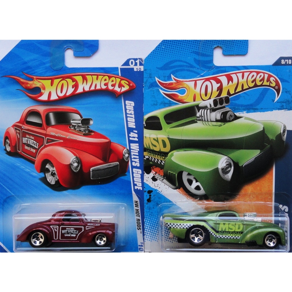 Hot Wheels Jeep '41 Willys Coupe 2台セット hot wheels dupla custom 41 willys coupe + 41 willys - antigo