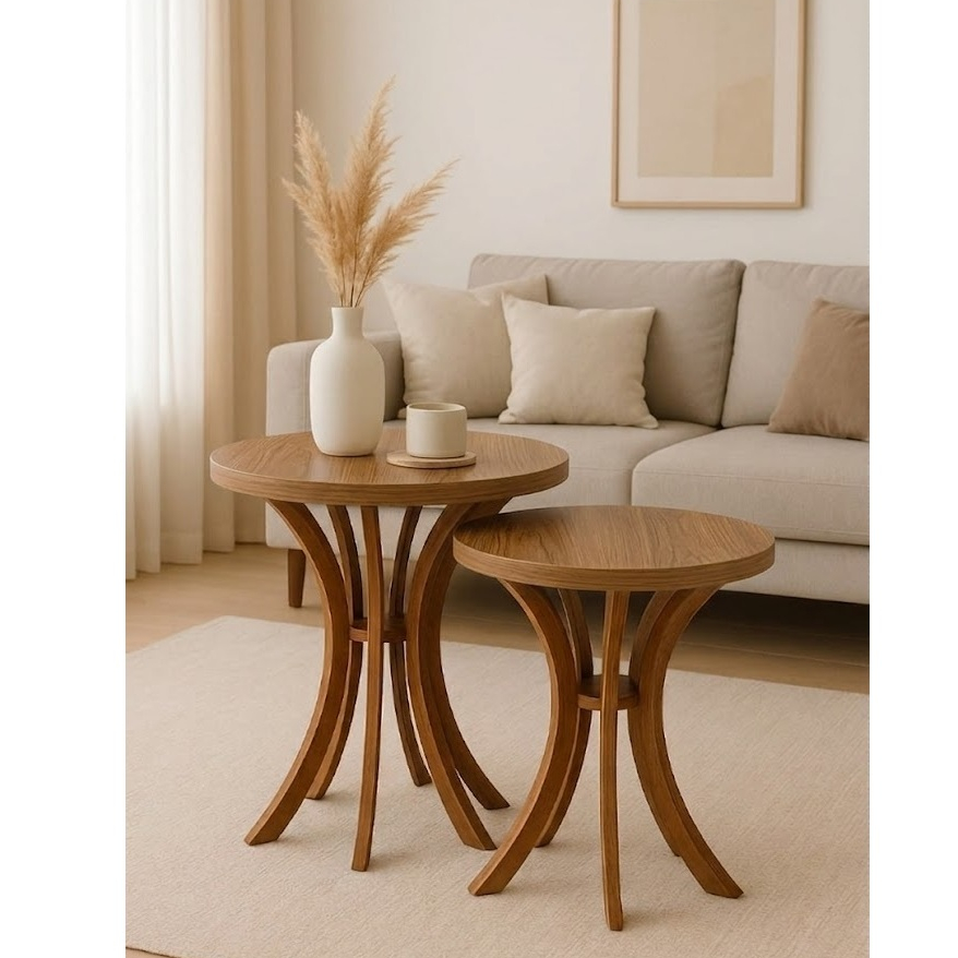 Mesa De Canto Sala Lateral Sofá Kit Cálice 60cm altura e 40cm Altura ...