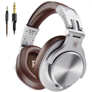 Fone OneOdio A71 Profissional Monitor Estúdio DJ Microfone Conector Duplo P2 P10 6.35mm 3.5mm Podcast PC Celular