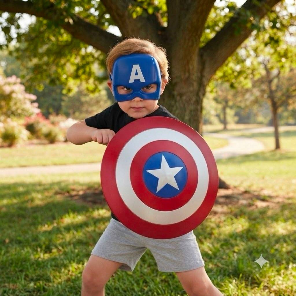 Escudo E Mascara Do Capitão America Infantil Brinquedo | Shopee Brasil