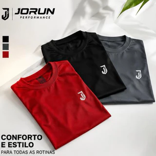 KIT 3 Camisetas Masculina Dry Fit poliéster camisa academia masculino esportiva atividade fisica