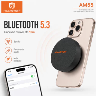 H'Maston AM55 Caixinha De Som Bluetooth Caixa De Som Blootooth Caixinha De Som Mini Caixa De Som Bluetooth Portátil