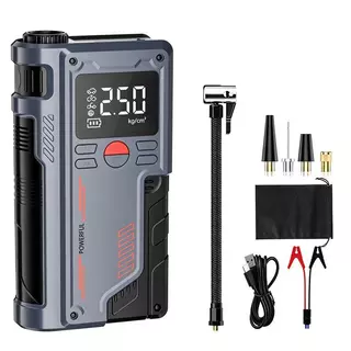 JMJN Compressor de Ar Portátil 150PSI 14.8V Digital com Tela LCD Bomba Elétrica Recarregável para Carro, Moto