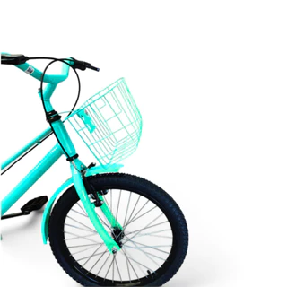 Bicicleta Infantil Aro 20 Feminina Flora com Cestinha e Bagageiro Crianças de 6 a 10 anos Aniz
