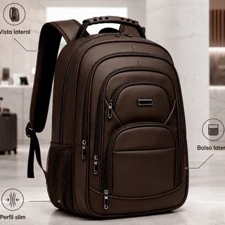 Mochila Multiuso Impermeável 19 Polegadas Múltiplos Compartimentos para Notebook Escola Trabalho Viagem