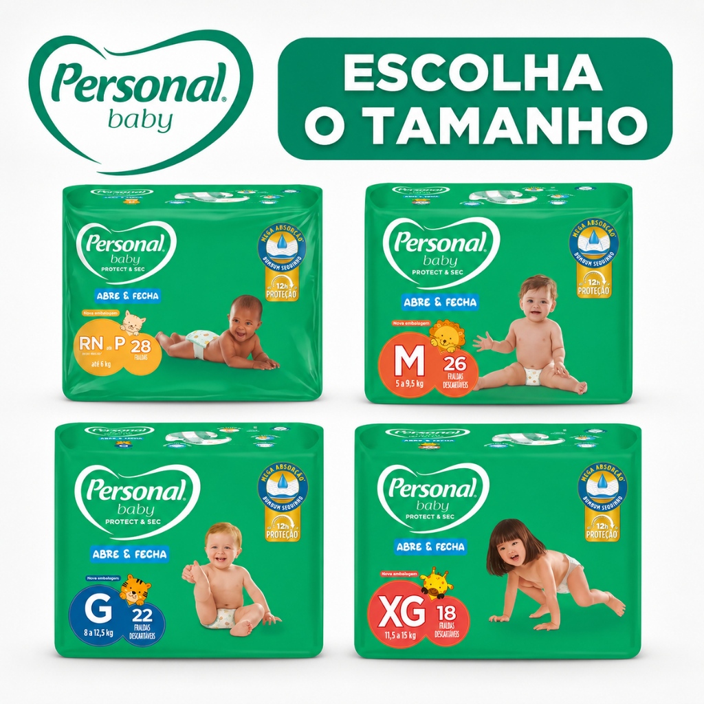 Fralda Personal jumbo P/ M/ G/ XG