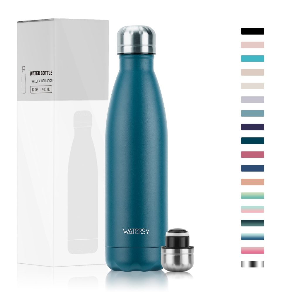 Garrafa Térmica WATERSY 500ml - 48h Frio! Perfeita para Academia, Futebol e Dia a Dia⚽🏋️