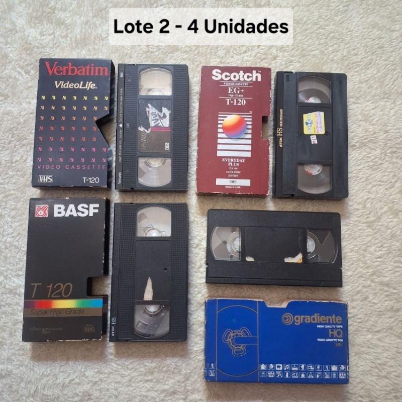 Fitas VHS Regraváveis Variadas - BASF, EMTEC, Sony, TDK, Polaroid