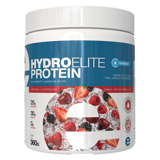 Hydro Elite Protein Pote 360g Elite Labs - Isotônico, 20g de Proteína e 3g Creatina por dose - Zero Açúcar - Eletrólitos