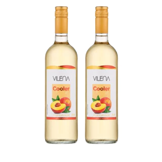 Kit 2 Vinhos de Pessego Vilena Suave 750ml Serra Gaúcha Cooler