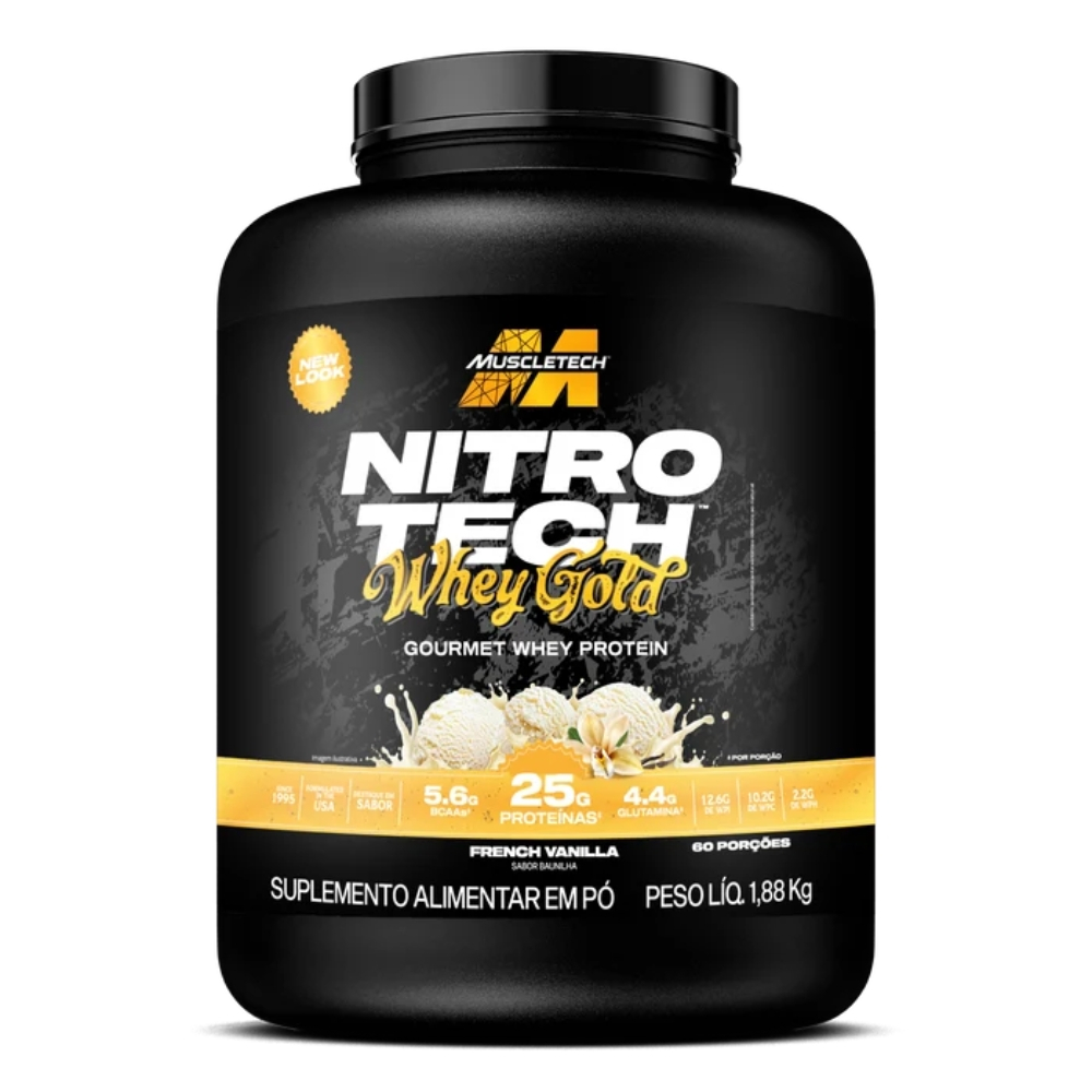 Whey Protein  NitroTech Gold 1,88kg 3W Proteína Isolada, Concentrada e Hidrolisada Muscletech Original