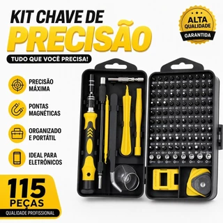 Ferramentas 115 Peças Jogo Mini Chaves Precisão Multiuso Celular Notebook Tablet