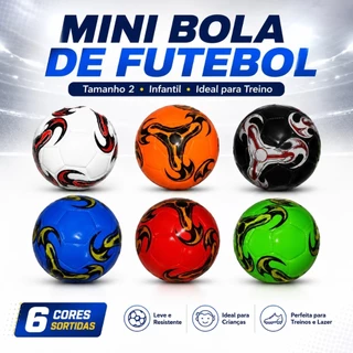 KIT 5/10/20/30/40 Peças Mini Bola De Futebol Pequena N°2 INFANTIL ENVIADO Cores e modelos Aleatórias