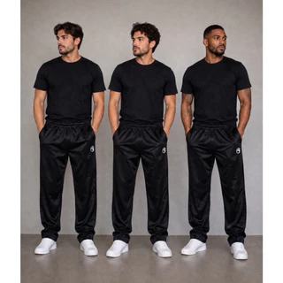 Calça Masculina - Kit 3 Calças Masculina Adulto Academia Esporte com Elástico Na Cintura