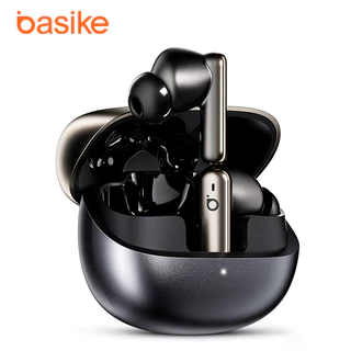 Fone de Ouvido Basike In-ear TWS com Cancelamento de Ruído ANC e ENC, Bluetooth 6.0, Bateria de 40h e IPX6