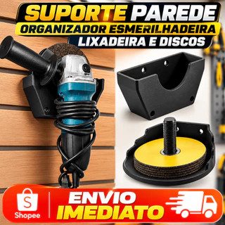 Suporte Parede Organizador Esmerilhadeira Lixadeira E Discos
