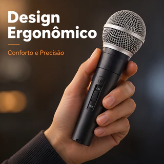 Microfone com Fio Cabo Profissional Sm58 5 Metros Para Cantar Karaokê Palestras Lgrejas-Alta Qualidade-Som ótimo-Metal