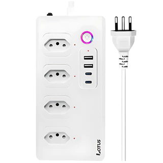 Plug Múltiplo De Tomada Inteligente Zigbee Plus Lotus