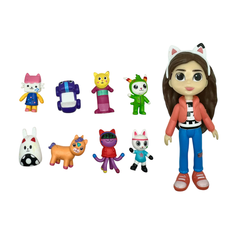Brinquedos Bonecos Gabbys Dollhouse 9 Bonecos A casa magica da Gabby ...