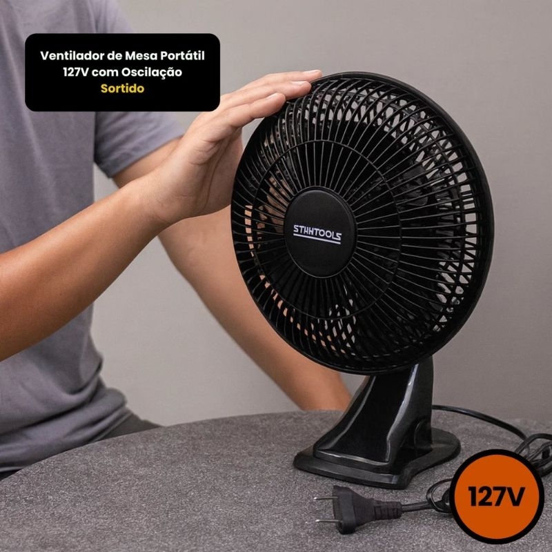 🌬️ Ventilador de Mesa Portátil 127v Forte Silencioso