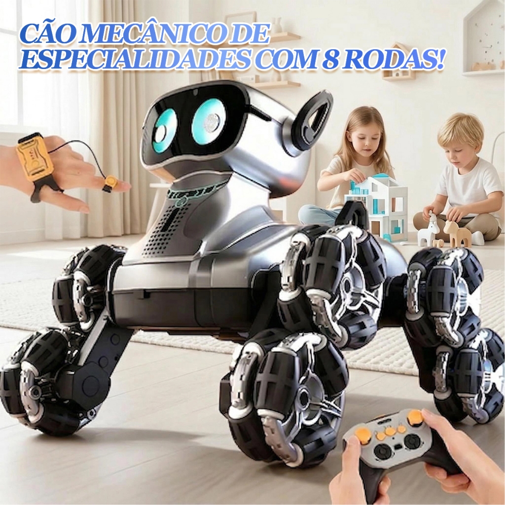 Cachorro Robô Inteligente Smart Pet Dogbot Cachorro Colorido em