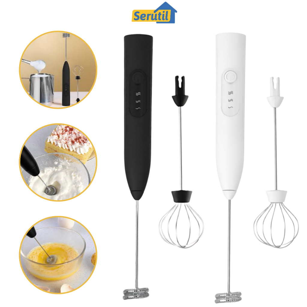 Mixer Portátil Sem Fio Aço Inoxidável Com Mola e Fuê Mistura