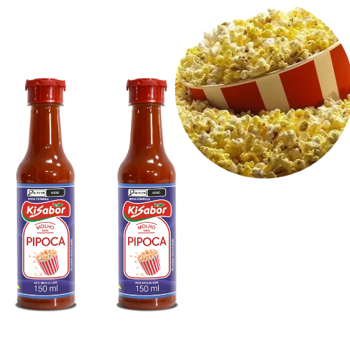 Molho de Pimenta para Pipoca Ki Sabor - 150ml Muito Saborosa - Kit c/2 ...