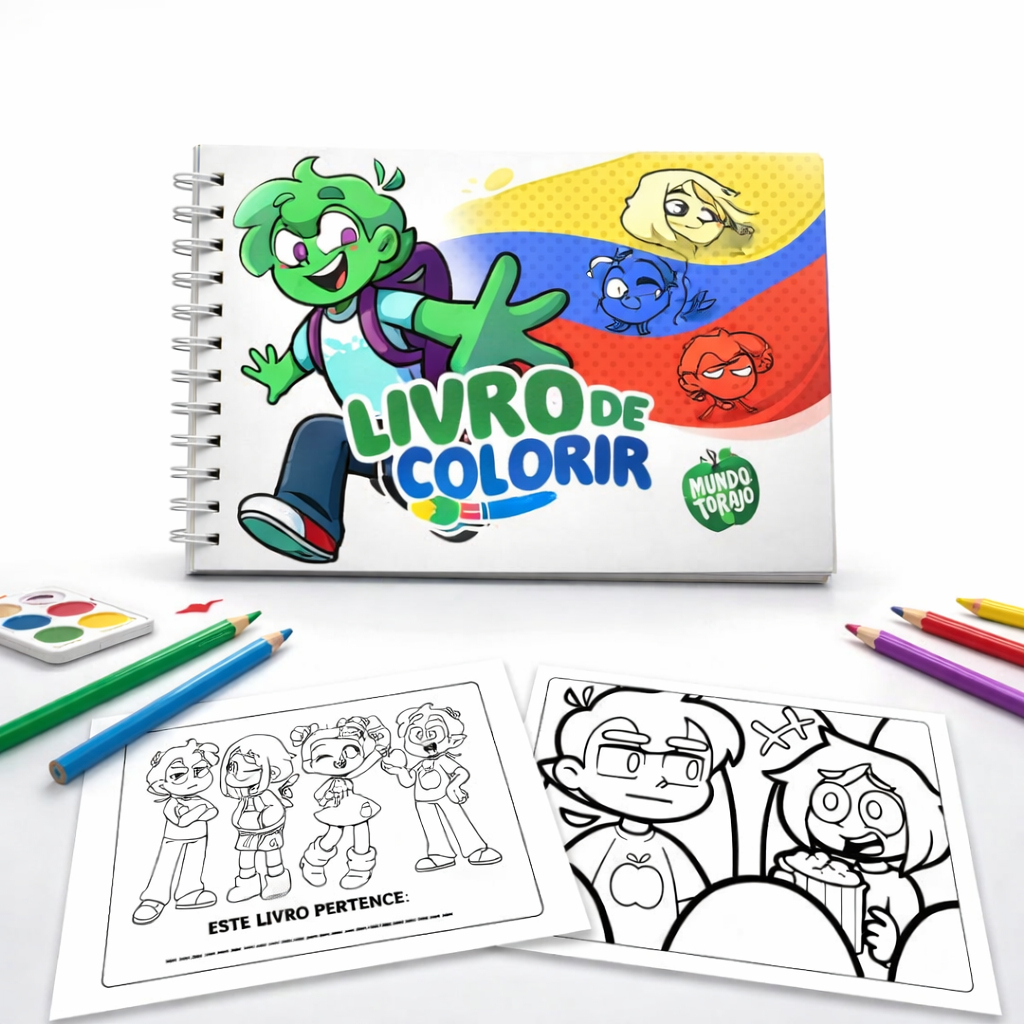 Livro De Colorir Mundo Torajo Capa Dura Branco Roxo Desenho Infantil ...