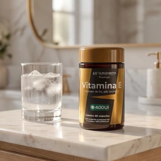 Vitamina E 400UI Alfa Tocoferol HF Suplementos 60 Caps Antioxidante Pele Saudável Sistema Imune