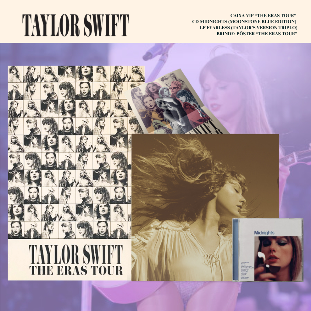 Taylor Swift - Caixa VIP The Eras Tour + CD Midnights (Moonstone