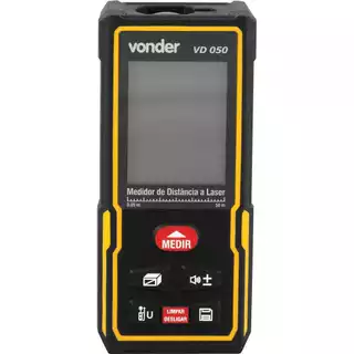 Medidor de Distância a Laser 50m VONDER VD050 Alta Precisão Profissional Mede Área Volume Compacto