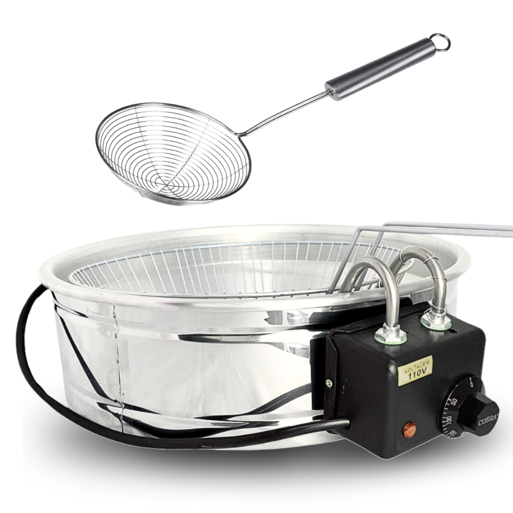 Fritadeira Eletrica Tacho Redondo 7 Litros Inox Industrial c