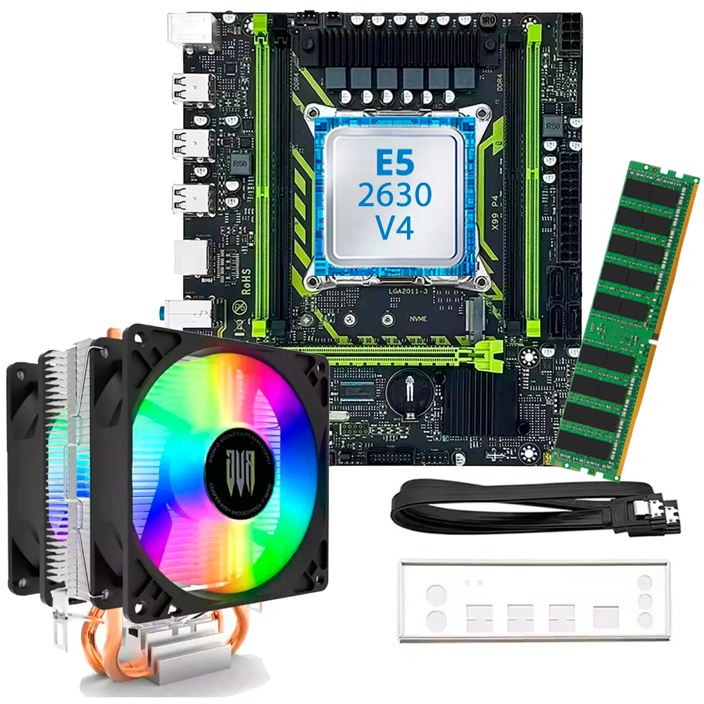 Kit Xeon Gamer X99 DDR4 | Placa Mãe + Processador E5-2630 + Memória 8GB ...