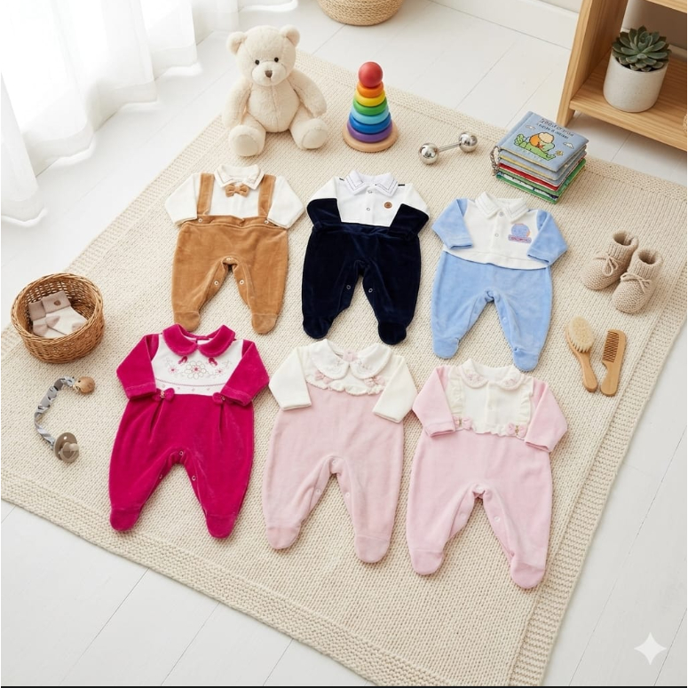 Kit 3 Macacão de Frio Bebê Plush Inverno Menino e Menina Confort Gomes Baby | Shopee Brasil