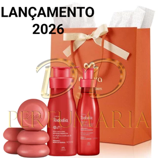 Kit Presente Natura Tododia Morango e Baunilha Dourada ORIGINAL E LACRADO