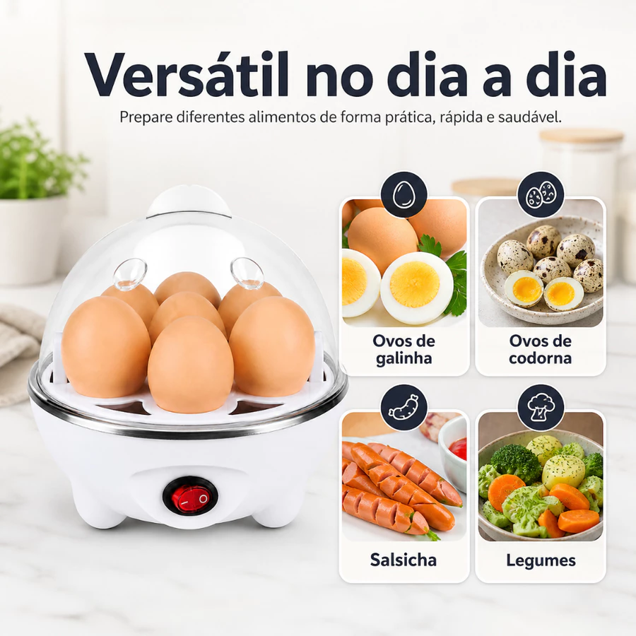 Cozedor de Ovos Elétrico para até 7 Ovos Prático e Rápido - foto 8