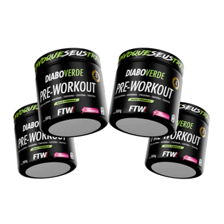 Kit 4x Pré Treino Diabo Verde Pre-Workout 150g - FTW