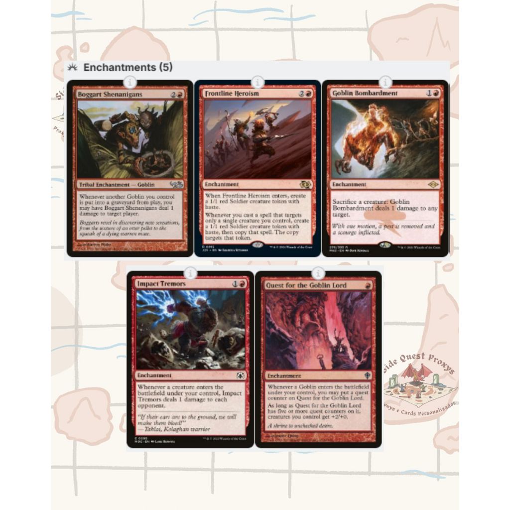 Deck Proxy Commander Secret Lair Goblin Storm - Magic The