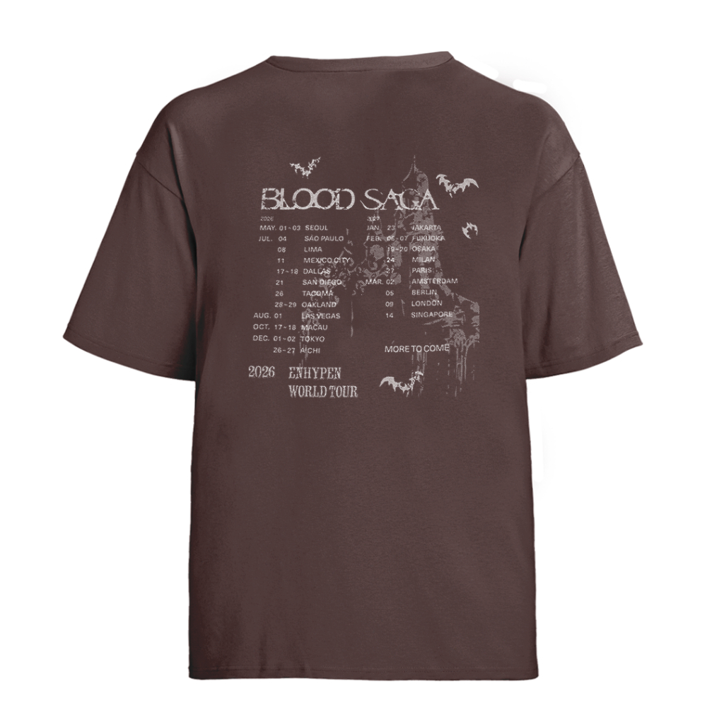 Camiseta Algodão Unissex Enhypen World Tour Blood Saga By DATAS