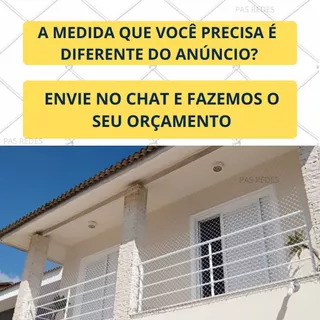 1,20 x 1,20 Kit Completo Rede Tela de Proteção para Sacadas Janelas Gatos Crianças