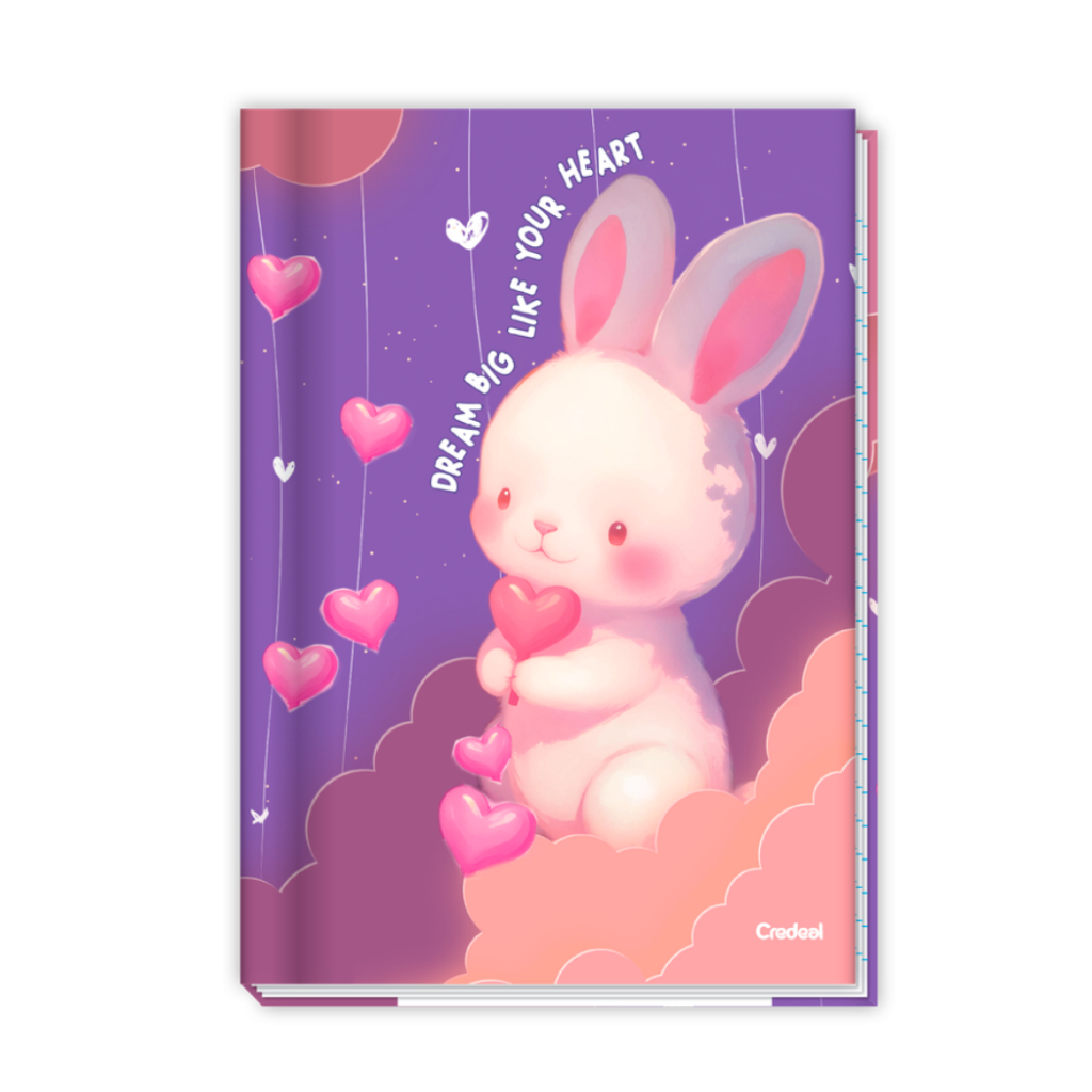 Caderno Brochura Capa Dura Bichinhos Credeal Lala Pets 80 Folhas